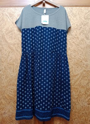 全新2880 【唯美良品】LITTLE MARKET 灰藍2way棉麻洋裝 ~ W908-6773  F.