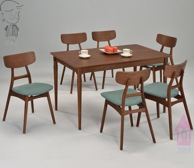【X+Y】艾克斯居家生活館     餐桌椅系列-艾米倫 4.5尺胡桃色山毛櫸餐桌.不含餐椅.可當會議桌.全實木.摩登家具