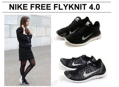 NIKE FREE FLYKNIT 4.0 編織 赤足 雪花 運動鞋 透氣 慢跑鞋 休閒鞋 黑 白 灰 男女尺寸 情侶鞋