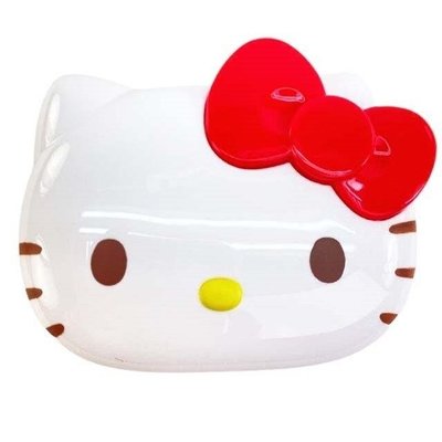♥小花花日本精品♥Hello Kitty 大臉造型塑膠肥皂盒 浴廁用品置物盒 ~ 3