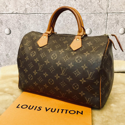 【哈極品】二手品《 Louis Vuitton LV 字紋 speedy 30公分 波士頓包/手提包》