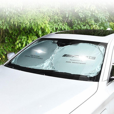 賓士 AMG 紫外線保護車罩的汽車擋風玻璃遮陽簾 W204 W205 W212 W213 W222 W246 W177