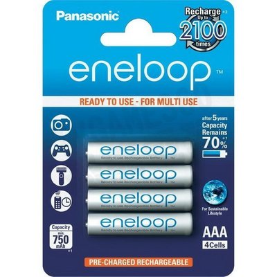 Panasonic eneloop 台灣公司貨 4號充電電池 4顆入 800mAh 可回充2100次【台中恐龍電玩】