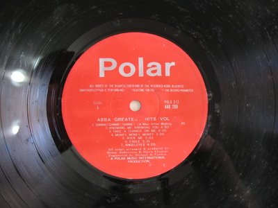 POLAR - ABBA GREATEST - 西洋歌曲 - 黑膠唱片 裸片 - 51元起標        黑膠269
