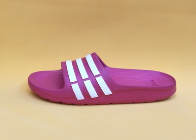 尼莫體育 adidas 愛迪達 DURAMO SLIDE 桃紅 白 三條 一體成型 運動 女拖鞋G06797 輕量 防水