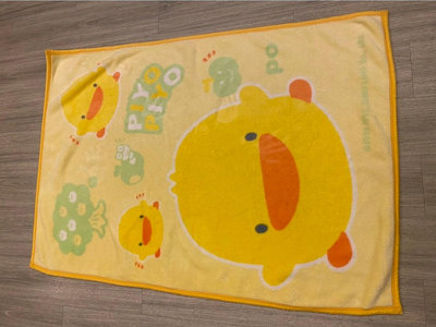 百貨專櫃黃色小鴨嬰兒法蘭絨毛毯 超厚超保暖