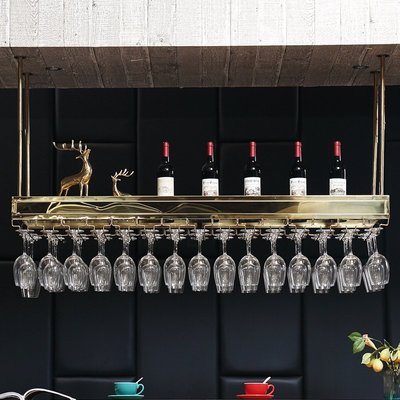 紅酒架歐式吧臺創意酒架擺件現代簡約紅酒杯架倒掛家用不銹鋼置物架懸掛 可開發票