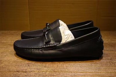 【全新正貨私家珍藏】COACH 男士logo款真皮鞋套腳設計時尚懶人鞋((2款))