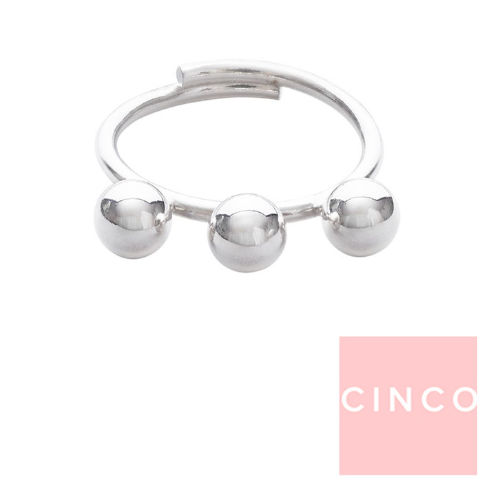 CINCO 葡萄牙精品 Aline Ring 925純銀戒指 立體三圓球戒指