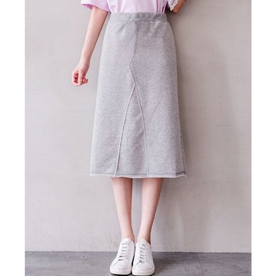 【Hao Da】全館399免運↘「M~XL。現貨」3色 下擺不修邊 棉質長裙 (P1224)