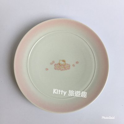 [Kitty 旅遊趣] Hello Kitty 陶瓷盤 圓盤 凱蒂貓 花 盤子 點心盤 禮物 送禮 日本製