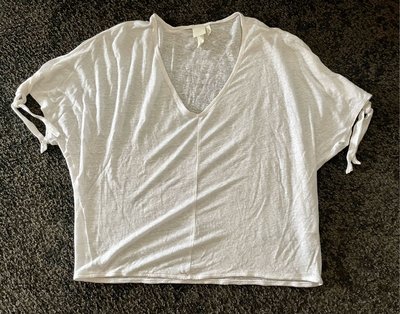 H&M Linen 系列 白色露肩罩衫 M 號 160/96A