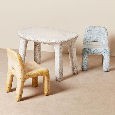 北歐環保塑料兒童椅 ins網紅幼兒園寶寶桌椅設計師靠背戶外小板凳