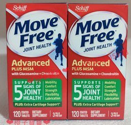 美國進口 Schiff Move Free MSM 氨基 葡萄  綠盒 120粒*2盒