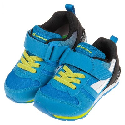 童鞋(15~21公分)Moonstar日本新藍色流線兒童運動機能鞋I9A1G5B