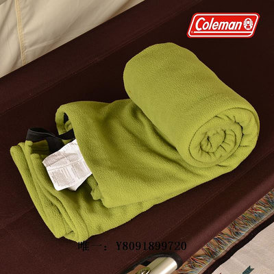 露營睡袋Coleman戶外露營抓絨睡袋成人搖粒絨雙面露營午休旅行加寬可拼接便攜睡袋