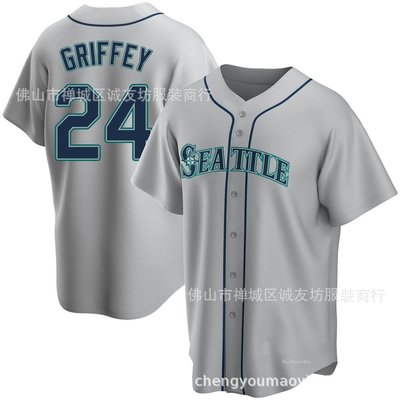 現貨球衣運動背心水手 24 灰色球迷 棒球服球衣 MLB Griffey baseball Jersey