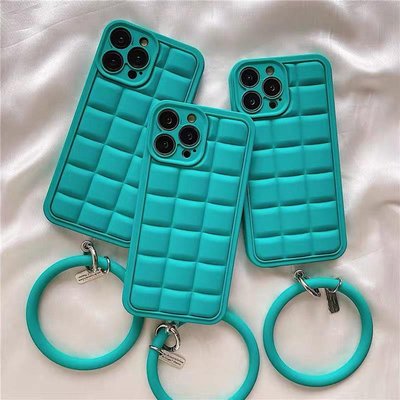 Tiffany 藍色純色手鍊, 適用於 iphone13 / 12pro max apple 11 手機殼-一點點