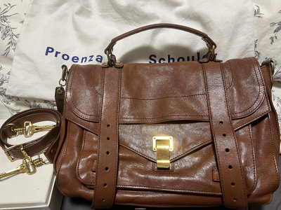 Proenza Schouler PS1 Medium Tote Bag焦糖咖啡色 金扣(二手包)