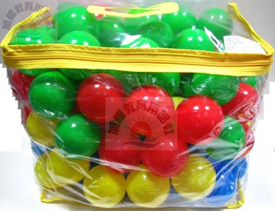※旭陽教育用品社※㊣台灣製造7公分彩球/球屋 球池專用球/遊戲球/塑膠軟球/海洋球 100顆入PVC四方袋裝