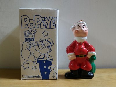 大力水手 POPEYE 卜派 聖誕老人陶瓷公仔 正版 美版 老物 兒童玩具 卡通 漫畫 電影