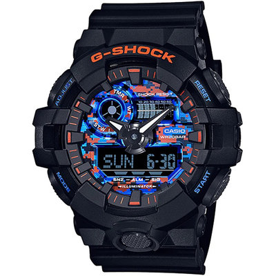CASIO 卡西歐 G-SHOCK 城市霓虹系列200米計時錶(GA-700CT-1A)