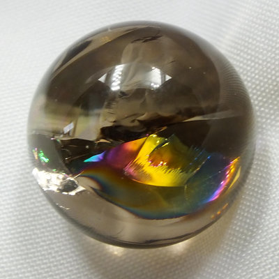 茶晶阿賽斯特萊水晶球019–直徑20.1mm。珍藏水晶