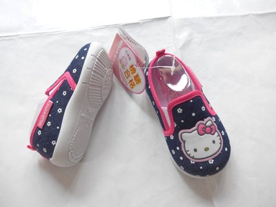 專櫃 Hello Kitty 最新款 718608運動鞋 布鞋 臺灣製造MIT 牛仔藍 13~16號