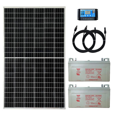 €太陽能百貨€V-37 太陽能24V鉛酸電池100AH發電系統 獨立發電 不斷電系統 緊急備電 太陽能發電