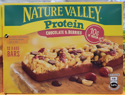 【小如的店】COSTCO好市多代購~Nature Valley 天然谷 巧克力蔓越莓蛋白棒(40g*12條) 232261