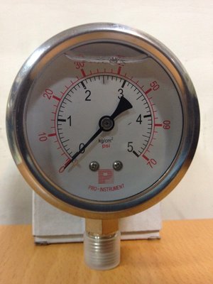 2.5吋 直立 充油壓力錶 專業濾水器專用壓力錶 空壓機專用壓力錶 調壓錶 空壓機壓力錶