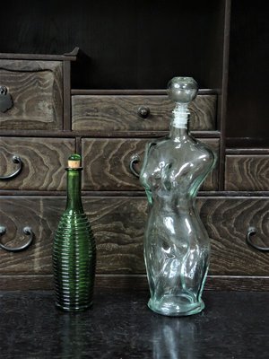 玻璃酒瓶組 綠色維納斯