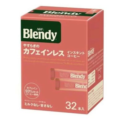 現貨-日本AGF Blendy最新款減少93%咖啡因-超低咖啡因無糖黑咖啡（盒/32入）可直接沖冷水