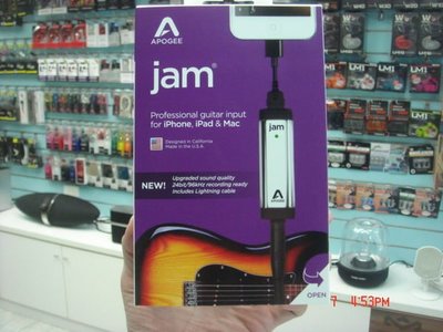禾豐音響 現貨 美國 Apogee JAM 96k  iPad iPhone 吉他錄音介面公司貨保1年 另ONE MIC