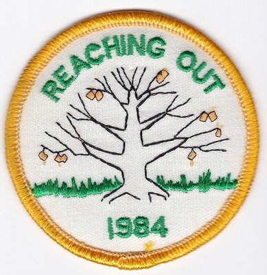 美國1984「童子軍BSA任務臂章布章 - 童軍徽 許願樹 Reaching Out」中大型