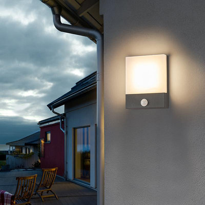 戶外壁燈感應樓梯陽台過道防水露台簡約現代LED室外墻庭院燈
