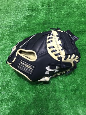 棒球世界全新美國進口 Under Armour Genuine Pro 棒球捕手手套特價黑色34吋