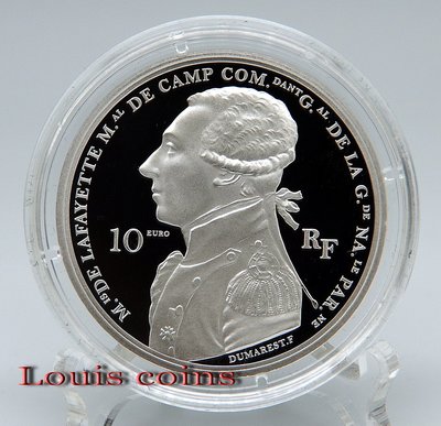 【Louis Coins】F032‧France‧2020法國‧拉法葉協助美國獨立240周年Proof銀幣