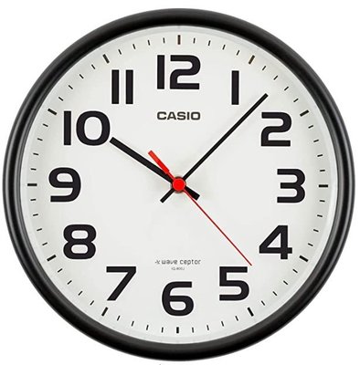 日本進口 好品質 正品   SIO卡西歐 圓形簡約掛鐘桌鐘座鐘牆鐘時鐘大數字電波鐘鐘錶送禮禮品