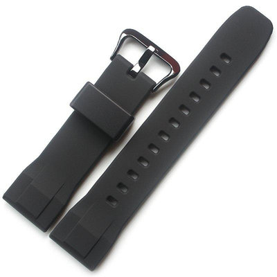卡西歐原裝樹脂手錶帶PRW-6600Y-1A9/610/650/PRG-600黑色扣膠帶