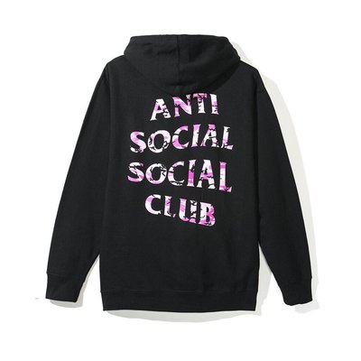 現貨 - Anti Social Social ASSC x Undefeated 黑底 黑色 粉 紫 連帽 帽T