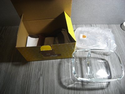 全新- 拉拉熊 耐熱強化玻璃保溫盒 /保鮮盒 /可耐熱約400度   保鮮盒、便當盒