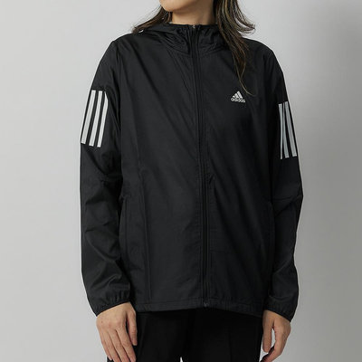 Adidas 女 黑 運動 休閒 口袋 反光 連帽外套 外套 H59271