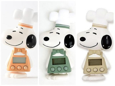 日本 正版 Snoopy 史努比 廚師帽 造型 料理計時器 定時器