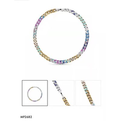 LOUIS VUITTON Crystal Chain Links Patches Bracelet 948784