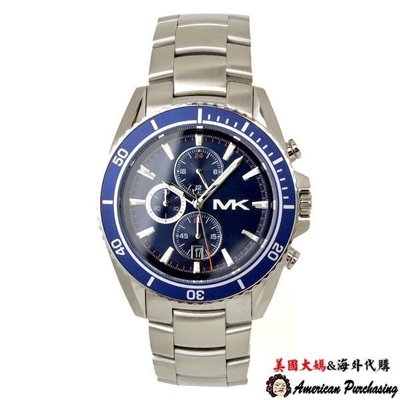 潮牌Michael Kors MK8454 男錶 MK 不鏽鋼三眼計時手錶 流行腕錶  美國正品-雙喜生活館