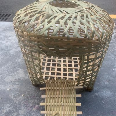 竹編製品 工竹編頭層竹青大號竹制雞籠可裝家禽鴨鵝籠家用裝雞的竹籠子促銷