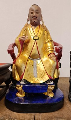 清代百年漳州派藥王神像1尺2