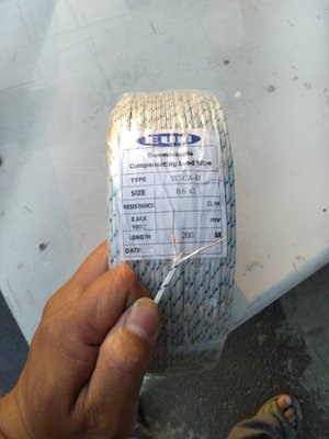 現貨(持續使用溫度0-200°C環境)日本線材K-TYPE 玻璃纖維溫度補償導線0.6(素線級可直接做感溫線使用)1M