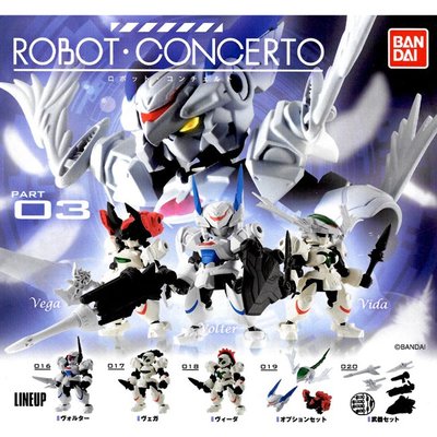全套5款 ROBOT CONCERTO 合體機器人 03 扭蛋 轉蛋 模型 BANDAI 萬代 日本正版【509677】